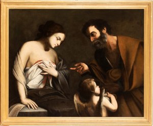 Diana De Rosa (attribuito a) (Napoli 1602 - 1643), Saint Agatha Visited by Saint Peter in Prison