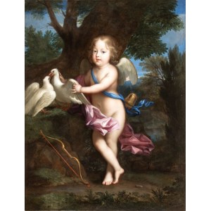 Jean Nocret (attribuito a) (Nancy 1615 - Parigi 1672), Portrait of Marie Anne de Bourbon as Cupid