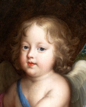Jean Nocret (attribuito a) (Nancy 1615 - Parigi 1672), Portrait of Marie Anne de Bourbon as Cupid