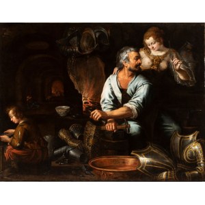 Artista genovese, XVII secolo, Venus in the Forge of Vulcan