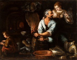 Artista genovese, XVII secolo, Venus in the Forge of Vulcan