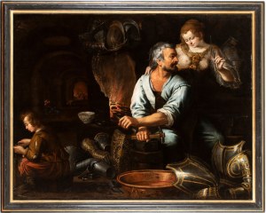 Artista genovese, XVII secolo, Venus in the Forge of Vulcan