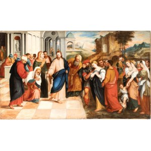 detto Bonifacio Veronese (seguace di) (Verona, 1487 ca. - Venezia, 1553), Christ and the Adulteress