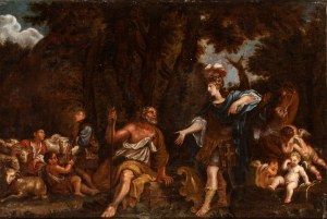 Filippo Lauri (attribuito a) (Roma 1623 - Roma 1694), Erminia among the Shepherds