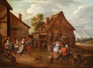 Il Giovane (ambito di) (Anversa 1610 - Bruxelles 1690), Village with a Peasant Festival
