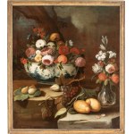Artista attivo a Napoli, XVIII secolo, Still life of flowers and fruits