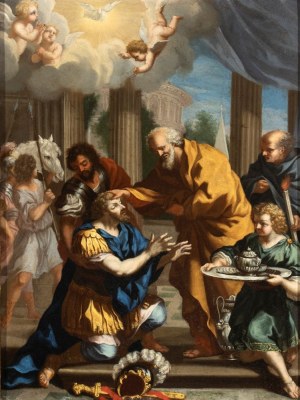 detto Pietro da Cortona (cerchia di) (Cortona 1596 - Roma 1669), Ananias Restoring the Sight of Saint Paul