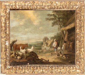 Jan van Gool (The Hague 1685 - 1763), A Shepherd with His Flock