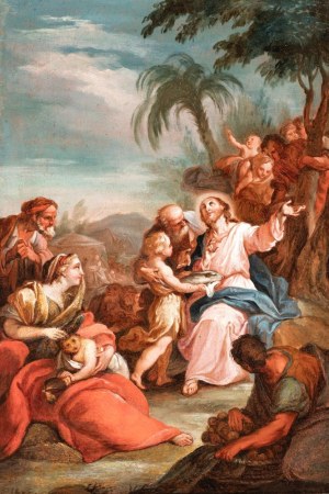 Domenico Corvi (attribuito a) (Viterbo 1721 - Roma 1803), The Miraculous Draught of Fishes