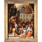 Artista bolognese, XVII secolo, The Fall of Simon Magus