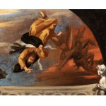Artista bolognese, XVII secolo, The Fall of Simon Magus