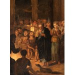 Artista fiammingo, XVII secolo, Christ before Caiaphas