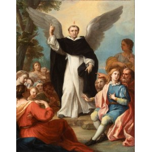 Artista emiliano, XVIII secolo, The Preaching of Saint Vincenzo Ferrer