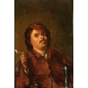 Adriaen van Ostade (discepolo di) (Haarlem 1610 - 1685), Fumatore di pipa