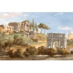 Artista anonimo, XIX-XX secolo, View of the Colosseum with the Palatine Hill and the Arch of Constantine