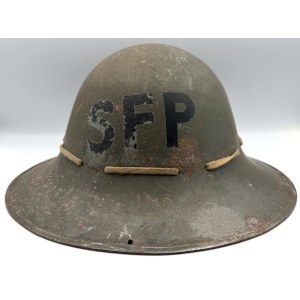 ZUCKERMAN CIVIL DEFENSE HELMET, 1941 - UNITED KINGDOM