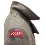 BRITISH MILITARY COAT WITH POLISH MARKINGS, 1941, POLISH ARMED FORCES IN THE WEST
