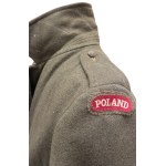 BRITISH MILITARY COAT WITH POLISH MARKINGS, 1941, POLISH ARMED FORCES IN THE WEST