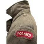 BRITISH MILITARY COAT WITH POLISH MARKINGS, 1941, POLISH ARMED FORCES IN THE WEST