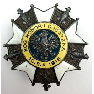 OFFICERS' COMMEMORATIVE BADGE OF THE 10TH REGIMENT OF THE POLISH ARMED FORCES' MOUNTED RIFLEMEN
