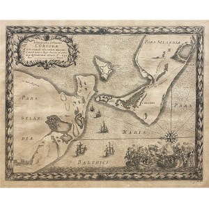 Samuel Pufendorf, Erich Dahlberg, Ichnographia Delineatio Corsorae, Mapa fortecy i miasta Corsora (Dania)