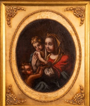 Malarz nieznany Madonna z Dzieciątkiem i Św. Janem, XVIII w. (II)