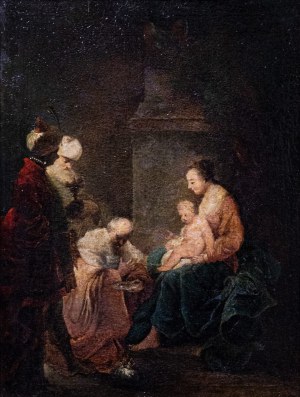 Malarz nieznany, Pokłon trzech króli, XVIII w.