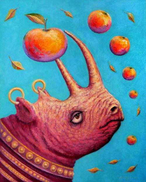 Bohdan Wincenty ŁOBODA (ur. 1952), Rhinoceros - apple, 2022