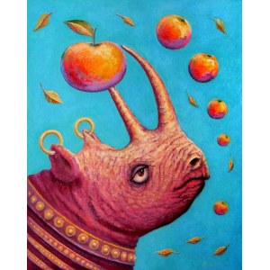Bohdan Wincenty ŁOBODA (b. 1952), Rhinoceros - apple, 2022