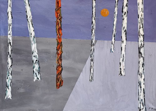 Paweł POŚREDNIK (ur. 1957), Totem i brzozy, 2026