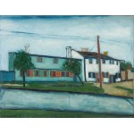 Jerzy Nowosielski (1923, Kraków – 2011, Kraków), Landscape of Łódź (The Gymnast) – a double-sided work, 1951