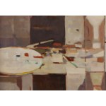 Stanisław Poznański (1909–1996), „Interiér ateliéru“, 1960