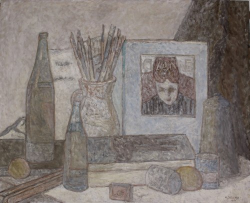 Marian Jaeschke, Martwa natura z Cézannem, 1966