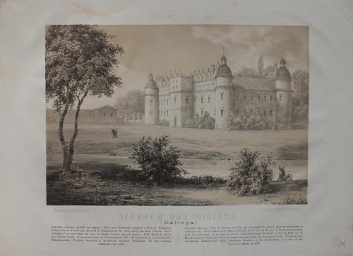 Napoleon Orda, Baranów nad Wisłoką [z „Albumu widoków Polski …” litografowanych przez Alojzego Misierowicza(1825-ok.1905) w Litografii Maksymiliana Fajansa(1827-1890)]
