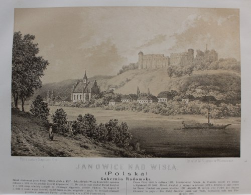 Napoleon Orda, Janowice nad Wisłą[z „Albumu widoków Polski …” litografowanych przez Alojzego Misierowicza(1825-ok.1905) w Litografii Maksymiliana Fajansa(1827-1890)]