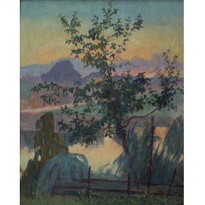 Marian Leopold Słonecki, Sommerabend. Motiv vom Neman, 1927