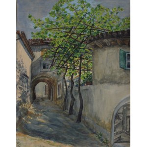 E. Stachel (prima metà del XX secolo), Un vicolo a Lovran, 1930