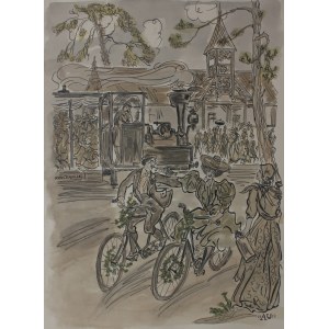 Antoni Uniechowski, Cyklisti v Konstancine, 1953