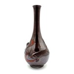 Japanese vase with a fish motif (Kyoto, Meiji period, 19th/20th century)