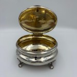 A lockable silver sugar bowl, 12-lot silver, gilded interior, 19th century.