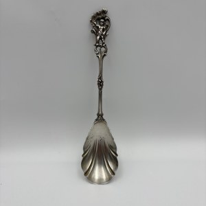 Silver serving spoon with a putt - 800 fineness - 48 g