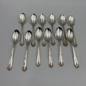 Set of 12 silver teaspoons - ROHD - 800 fineness - 156 g