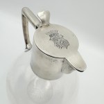Crystal decanter with 800 silver trim - H. Werner - von Roedern coat of arms - ca. 1900