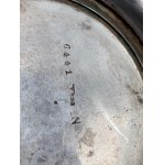 Silver sugar bowl, 800 fineness, with a monogram and a baron