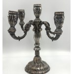 Pair of 915 silver candelabras - Spain, 20th century, 918 g