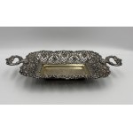 Fraget, FRAGET WARSAW - an impressive openwork platter, grapes, silver-plated, pre-war