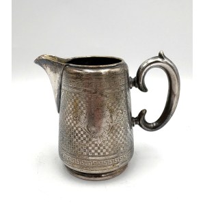 Norblin, NORBLIN &amp; Co. WARSAW — antique milk jug, richly engraved, silver-plated, 19th century