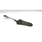 Art Nouveau cake server—platter, floral relief, ca. 1900