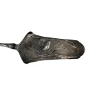Art Nouveau cake server—platter, floral relief, ca. 1900