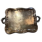 Fraget, FRAGET WARSAW - large Neo-Rococo tray, silver-plated, ca. 1850–1860